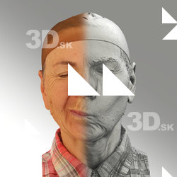 3D head scan of sneer emotion right - Iveta