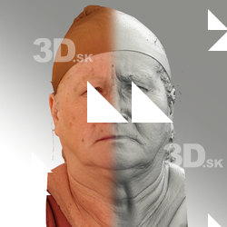 3D head scan of angry emotion - Lada