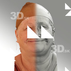 3D head scan of natural smiling emotion - Lada