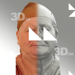 3D head scan of sneer emotion right - Lada
