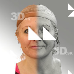 3D head scan of natural smiling emotion - Eva