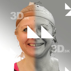 3D head scan of smiling emotion - Eva