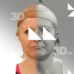 3D head scan of angry emotion - Eva