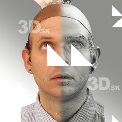 3D head scan of looking up emotion - Martin