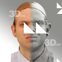 3D head scan of angry emotion - Martin