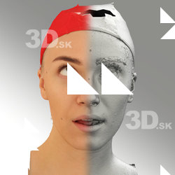 3D head scan of looking up emotion - Dina