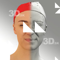 3D head scan of angry emotion - Dina