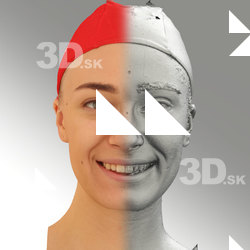 3D head scan of smiling emotion - Dina