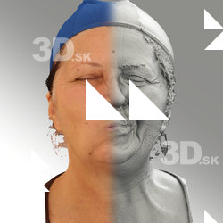 3D head scan of sneer emotion left - Zdenka