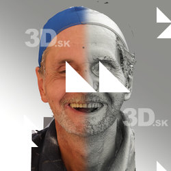 3D head scan of smiling emotion - Richard