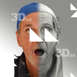 3D head scan of looking up emotion - Richard