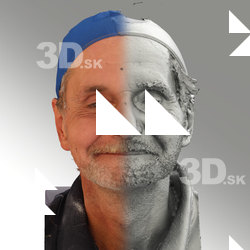 3D head scan of natural smiling emotion - Richard