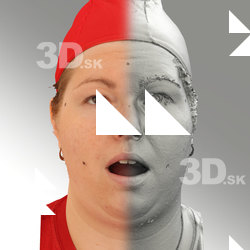 3D head scan of looking up emotion - Misa