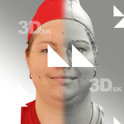 3D head scan of natural smiling emotion - Misa