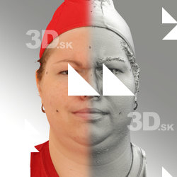 3D head scan of angry emotion - Misa
