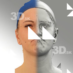 3D head scan of angry emotion - Jana