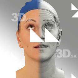 3D head scan of looking up emotion - Jana