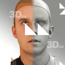 3D head scan of looking up emotion - Jirka