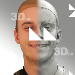 3D head scan of smiling emotion - Jirka