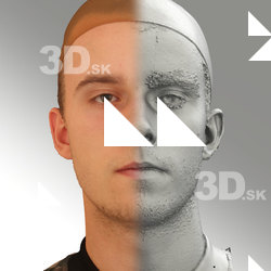 3D head scan of neutral emotion - Jirka