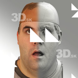 3D head scan of looking up emotion - Martin