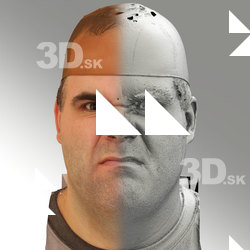 3D head scan of angry emotion - Martin