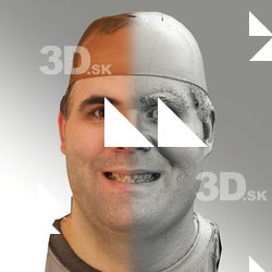 3D head scan of smiling emotion - Martin