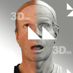 3D head scan of looking up emotion - Richard