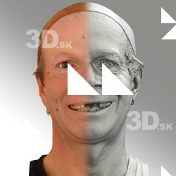 3D head scan of smiling emotion - Richard