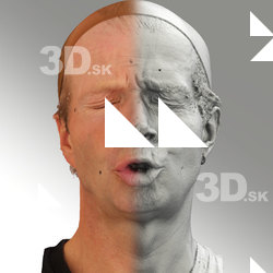 3D head scan of O phoneme - Richard