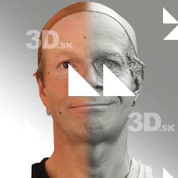3D head scan of natural smiling emotion - Richard