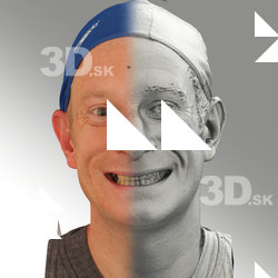 3D head scan of smiling emotion - Marcel