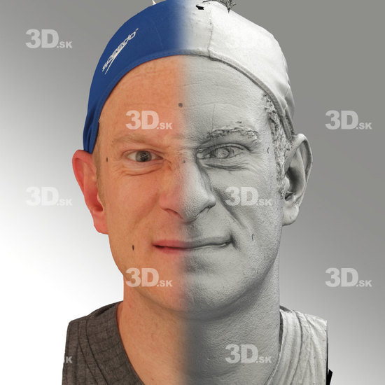 Head Emotions Man White Average 3D Phonemes And Emotions