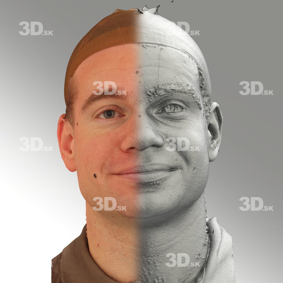 Head Emotions Man White Average 3D Phonemes And Emotions