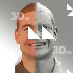 3D head scan of smiling emotion - Petr