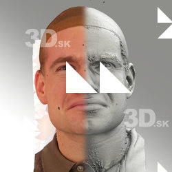 3D head scan of angry emotion - Petr