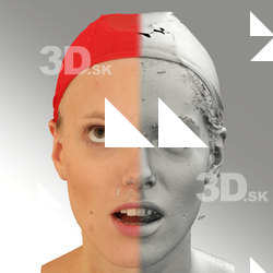3D head scan of looking up emotion - Dana