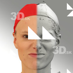 3D head scan of angry emotion - Dana