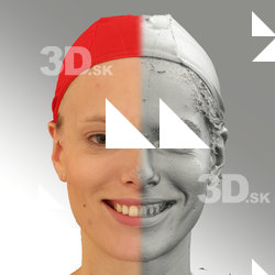 3D head scan of smiling emotion - Dana