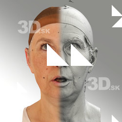 3D head scan of looking up emotion - Eva