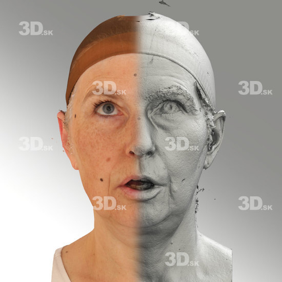 Head Emotions Woman White Average 3D Phonemes And Emotions