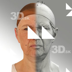 3D head scan of angry emotion - Eva