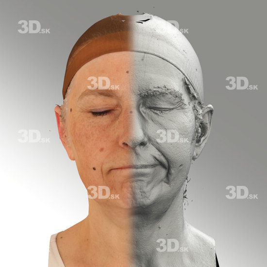 Head Emotions Woman White Average 3D Phonemes And Emotions