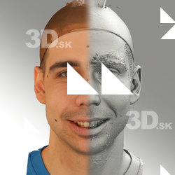 3D head scan of smiling emotion - Jiri