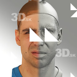 3D head scan of angry emotion - Jiri