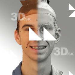 3D head scan of smiling emotion - Kuba
