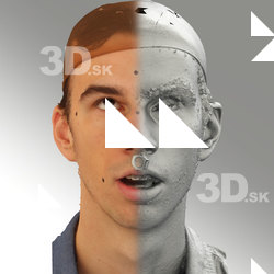 3D head scan of looking up emotion - Kuba