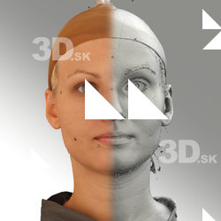 3D head scan of neutral emotion - Iva