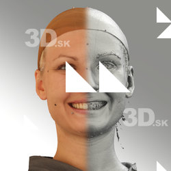 3D head scan of smiling emotion - Iva