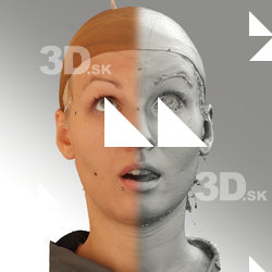 3D head scan of looking up emotion - Iva